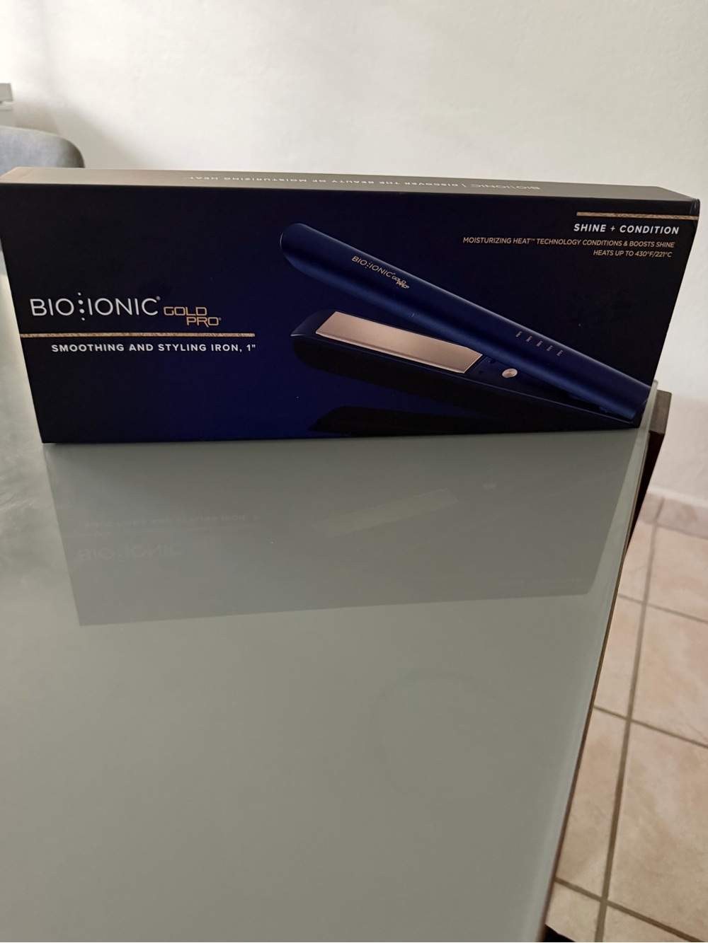 Bio Ionic Gold Pro 1" Hair Straightener - Navy Blue